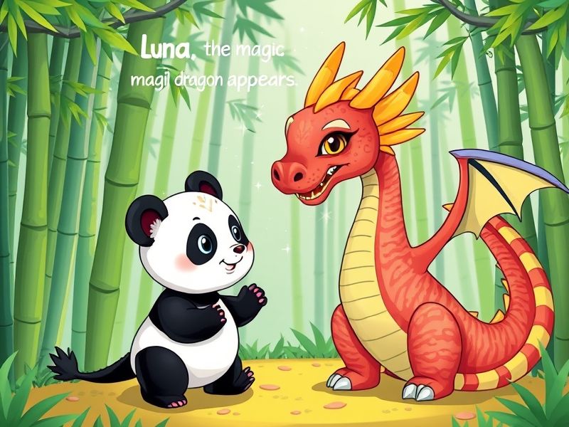 Pao meets Luna the dragon